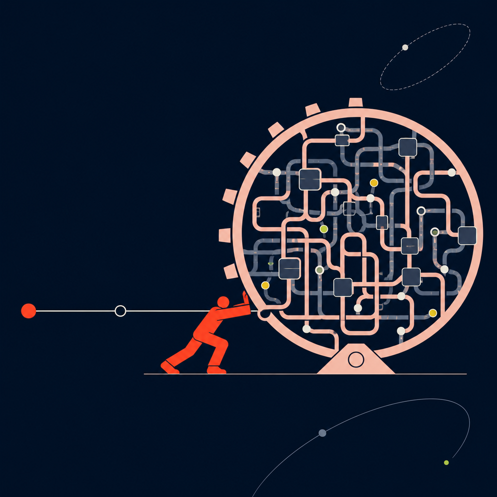 A conceptual illustration capturing the core idea of the section "Why a single cross-border payment breaks down at scale" within an article about international payment processing — depict the idea, not the literal words.