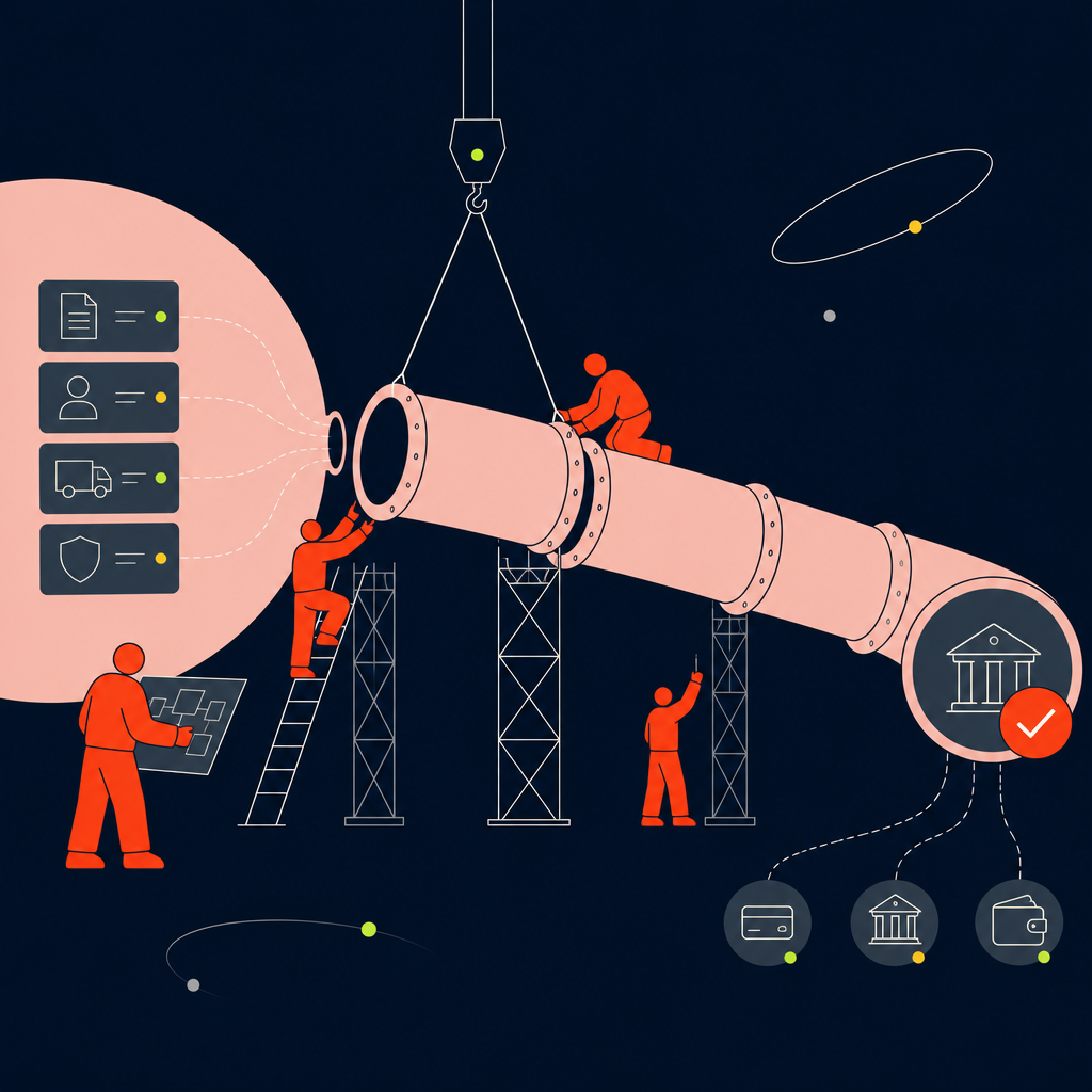 A conceptual illustration capturing the core idea of the section "Prerequisites for building an automated contractor payment pipeline" within an article about electronic payment systems — depict the idea, not the literal words.