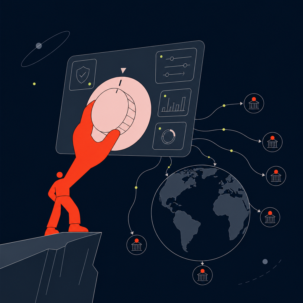 A conceptual illustration capturing the core idea of the section "Achieving complete finance control over recurring global payouts" within an article about business international payments — depict the idea, not the literal words.