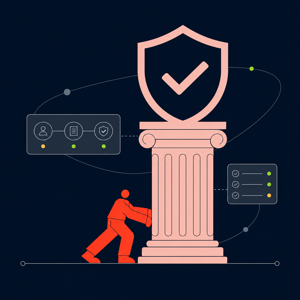 A conceptual illustration capturing the core idea of the section "Core foundations of IR35 tax compliance" within an article about ir35 rules — depict the idea, not the literal words.