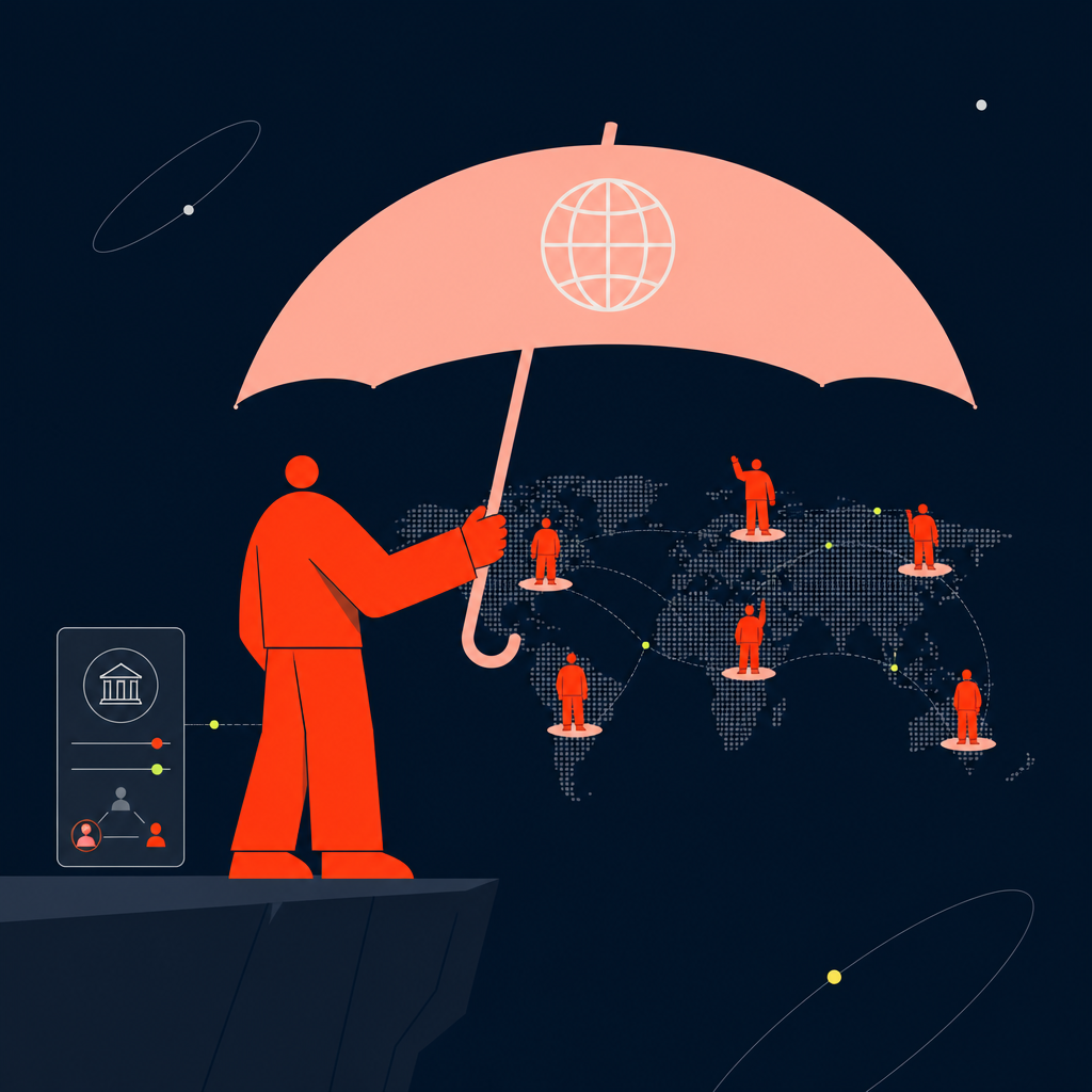 A conceptual illustration capturing the core idea of the section "How the global employer of record relationship works in practice" within an article about global employer of record — depict the idea, not the literal words.