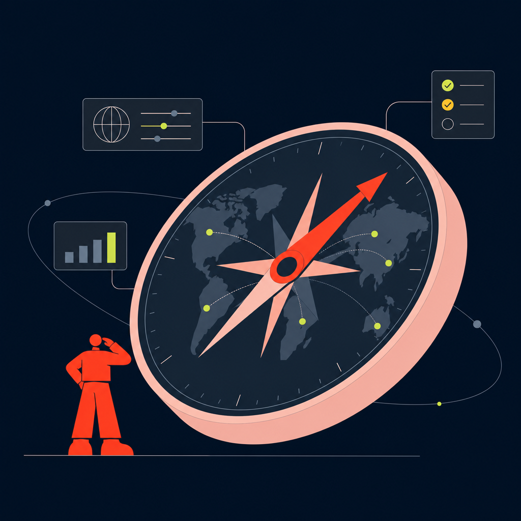 A conceptual illustration capturing the core idea of the section "Evaluating your global workforce expansion strategy" within an article about global employer of record — depict the idea, not the literal words.