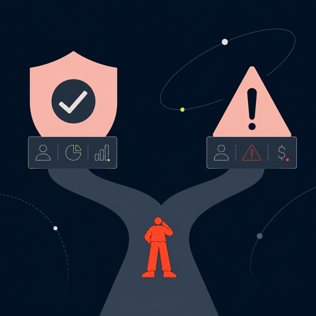 A conceptual illustration capturing the core idea of the section "Selecting the right compliance model for high-risk worker roles" within an article about ir35 explained — depict the idea, not the literal words.