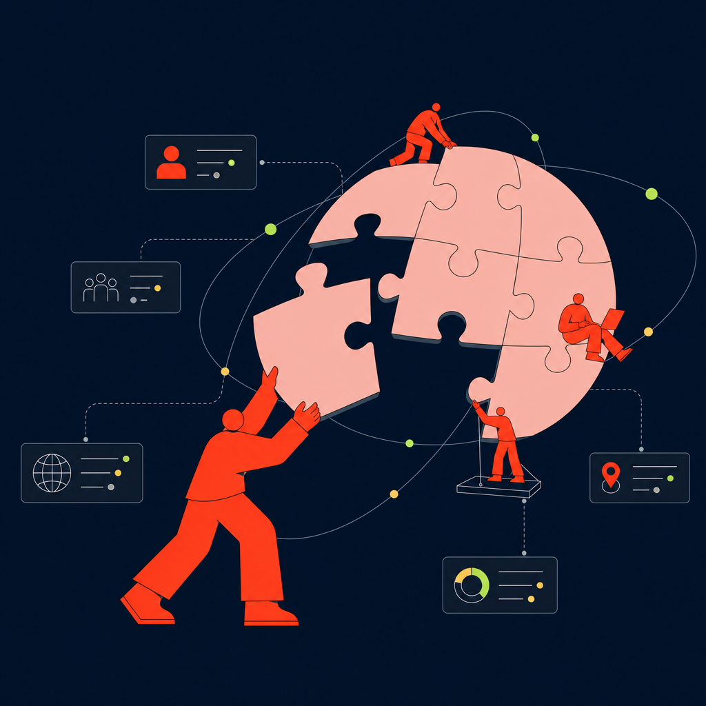 A conceptual illustration capturing the core idea of the section "Key terms in global workforce management" within an article about global workforce — depict the idea, not the literal words.