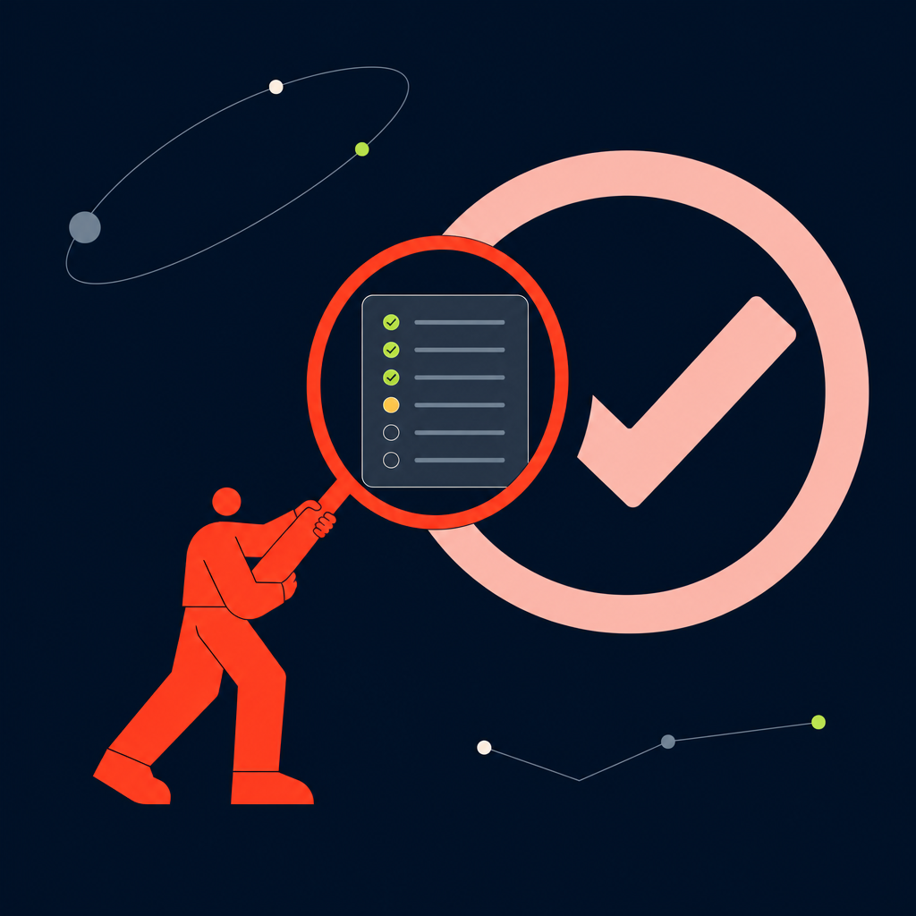 A conceptual illustration capturing the core idea of the section "Using this to evaluate your own reconciliation process" within an article about what is payroll reconciliation — depict the idea, not the literal words.